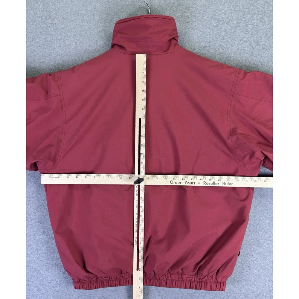 Lands End Jacket Mens Medium Red Fleece Lined‎ Bomber Heavyweight Insulated